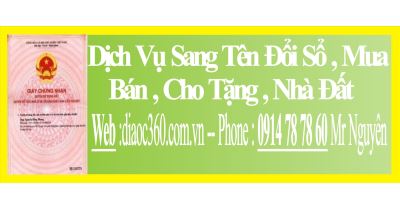 Nhận Lo Sang Tên Đổi Sổ Nhà Đất Quận Tân Phú