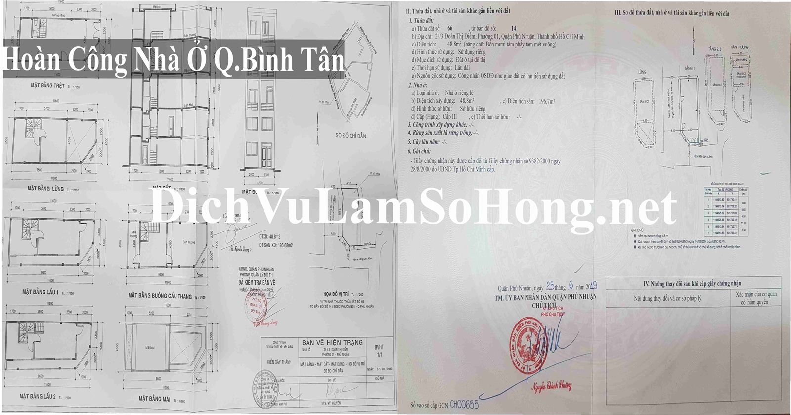 Dịch Vụ Hoàn Công Nhà Ở Quận Bình Tân